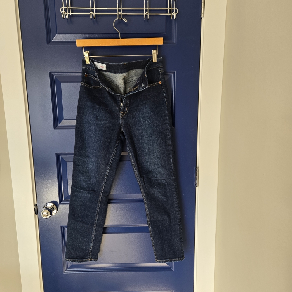 GAP Vintage Slim High Rise Jeans - Deep Blue, Size 6